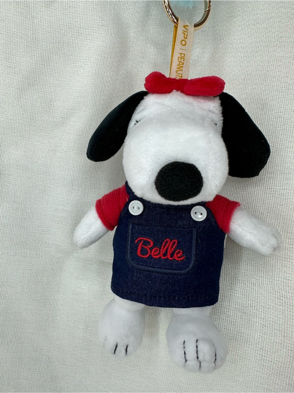 Snoopy Denim series - Belle Snoopy Plush Keychain